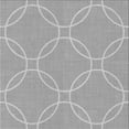 thumbnail image 1 of Ahgly Company Indoor Square Patterned Silver Gray Area Rugs, 4' Square, 1 of 6