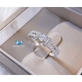 thumbnail image 2 of 0.23 Cts Cubic Zirconia / Sterling Silver 925 Ring / Rhodium plated Nickel-Free / MadDuckJewels RG1446 / Thailand Jewelry, 2 of 5