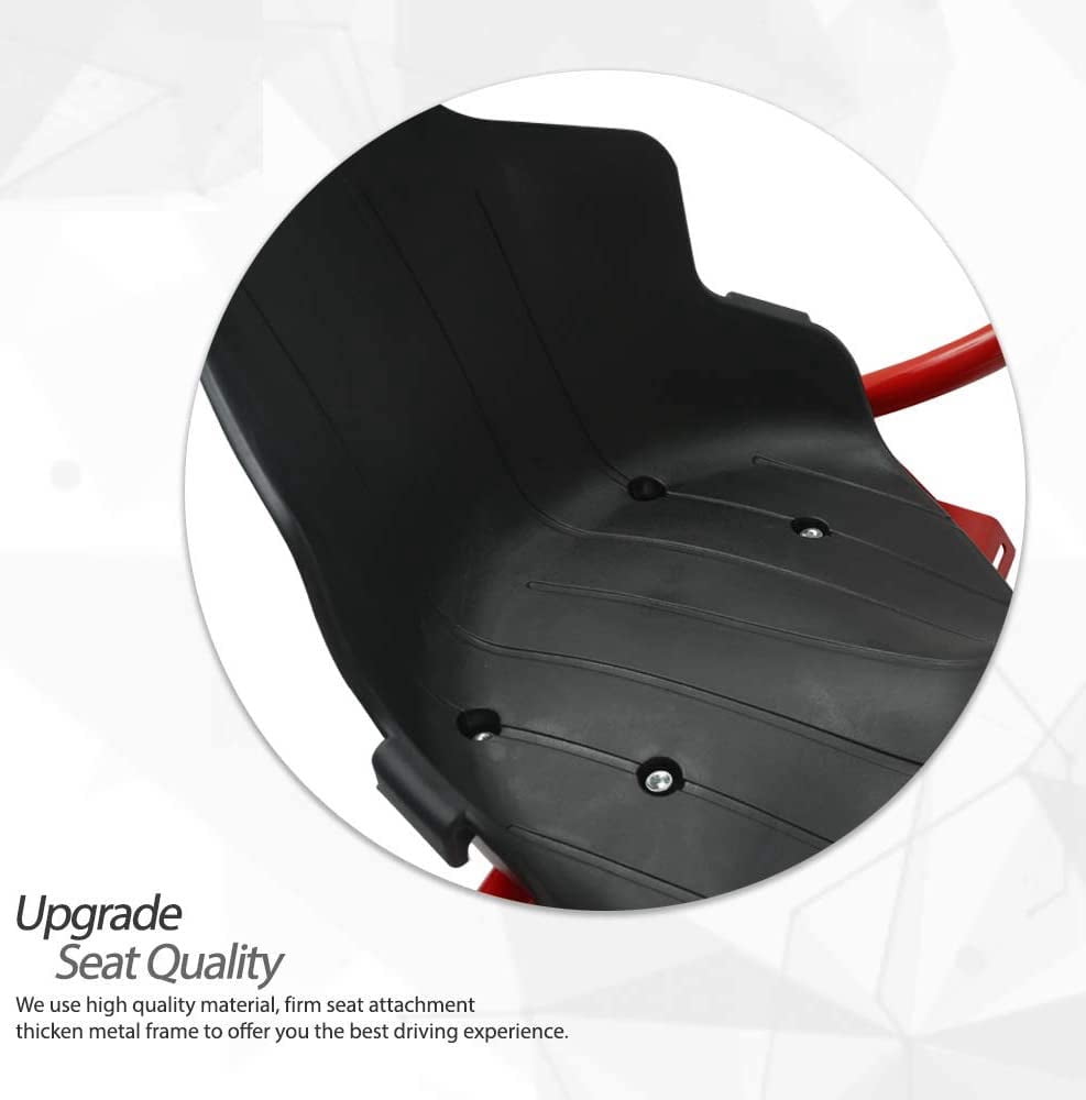Hover Kart Go Kart Adjustable Seat Attachment for 6.5" Hover-Board Buggy - Red