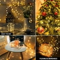 thumbnail image 4 of 2M 20 LED Christmas String Lights Battery Operated Fairy Copper Wire Decorative Lights for Home Party Holiday Wedding Xmas Tree, Warm, 4 of 9