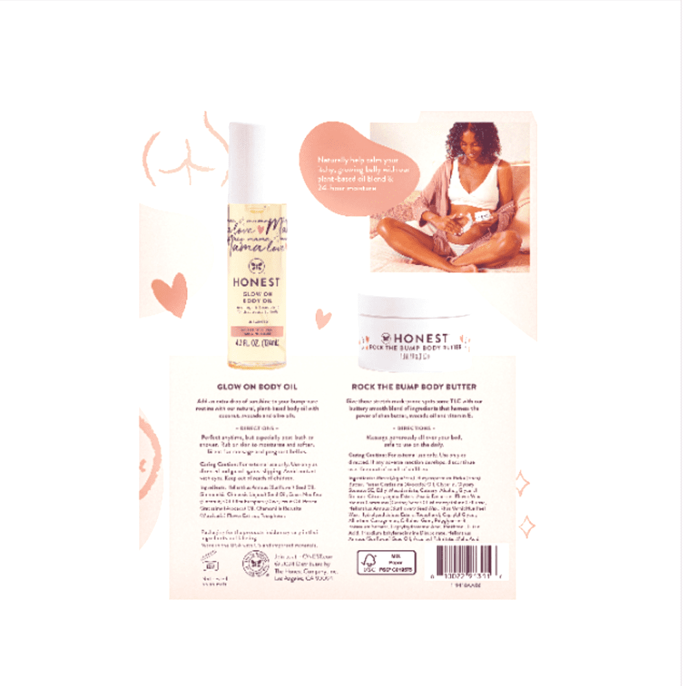 The Honest Company Honest Mama Body Butter and Body Oil Bump Love Bundle Unscented 8.2 oz