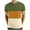 Green, variant on Men's Colorblock Short Sleeve Crew Neck T-Shirt Casual Striped Printed T-Shirt Tops