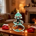 thumbnail image 5 of YHAICO Tray Decor Trays for Eating Vegetable Tray Christmas Disposable Cake Stand Three Tier Paper Dessert Display Fruit Rack Santa Tree Designs Decorative Trays Holiday Party, 5 of 6
