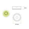 thumbnail image 2 of 4 Packs Round Bubble Level 15x8mm Mini Circular Bullseye Spirit Levels for Leveling Camera Tripod Telescope, Lime, 2 of 6