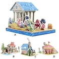 thumbnail image 3 of 3D Paper Assembly Toy Children Architecture 1 4 Building Paper Model Kids Early Education Assembly House Toy Type 2, 3 of 7