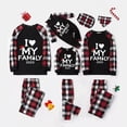 thumbnail image 1 of Pijamas familiares a juego de Navidad, conjunto de pijamas a cuadros blancos y negros, diseño exclusivo I Love My Family, 2023, 1 of 3