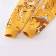 thumbnail image 5 of Boys Pants Cartoon Dinosaur Print Elastic Waist Straight Leg Sweatpants Casual Fashion Trousers Baby Boy Clothes Outwear,Yellow,1-2 Years, 5 of 5