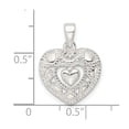 thumbnail image 2 of FJC Finejewelers 925 Sterling Silver Polished Heart Charm 21 x 15 mm, 2 of 6