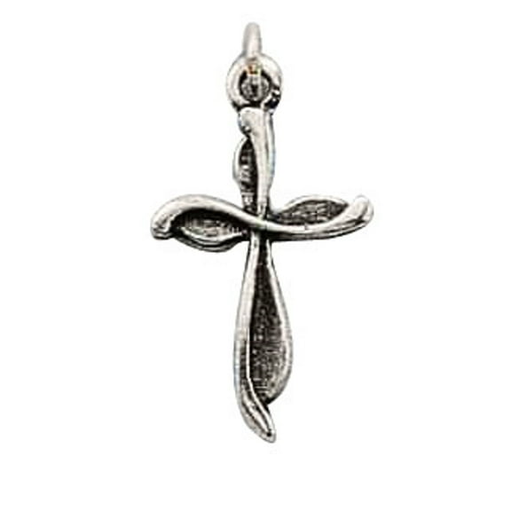 Sterling Silver 16" .8mm Box Chain Small Designed Christian Cross Pendant Necklace