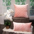 thumbnail image 2 of Parkland Collection Milo Transitional Quilted Pink Throw Pillow, 2 of 7