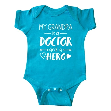 

Inktastic My Grandpa is a Doctor and a Hero Gift Baby Boy or Baby Girl Bodysuit