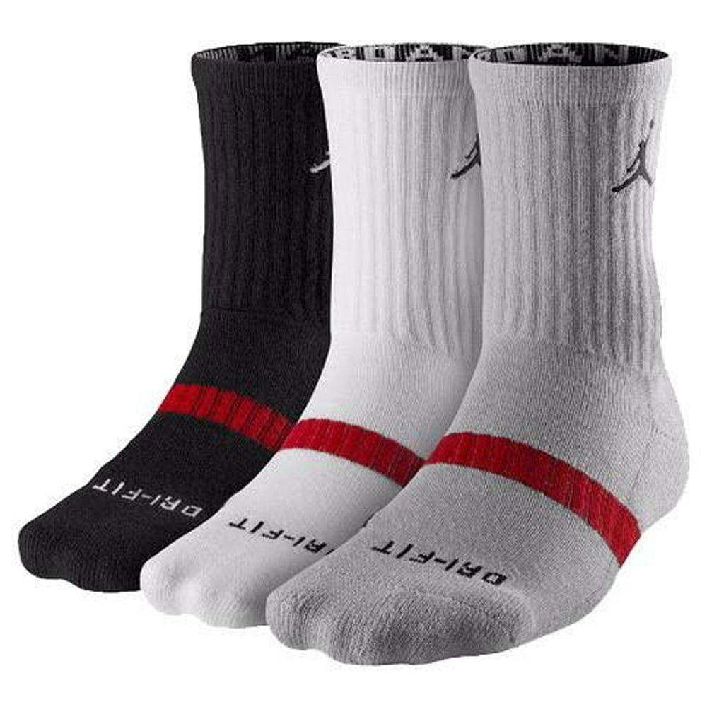 Jordan Jordan Men's DriFIT Crew Basketball Socks (3 Pack) Black