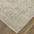 thumbnail image 3 of Feizy Celene Traditional Medallion, Brown/Ivory/Tan, 7'9" x 7'9" Round Rug Sheen Vintage Bordered Floor Rug for Living room Bedroom, 3 of 8
