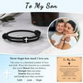 thumbnail image 5 of Sunyuer Cross Braided Rope Bracelet for Men, Christmas Valentines Graduation Easter Christian Baptism Gifts Couples Son Daughter Brother, 5 of 6