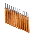 thumbnail image 4 of Juego de 12 cuchillos para tallar a mano, juego de cuchillos para tallar madera, para expertos y principiantes de carpintero de escultura de bricolaje, 4 of 5