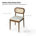 thumbnail image 5 of Tina's Home Farmhouse Dining Chairs Set of 4 Rattan Side Chairs Wood Legs Removable Cushion Home Kitchen Restaurant, 5 of 8