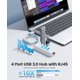 thumbnail image 3 of Hub USB Ethernet ORICO de 4 puertos USB 3.0 con Gigabit Ethernet, 3 of 6