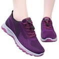 thumbnail image 5 of Xiaoxatg Women's Breathable On Sneakers for Casual Comfortable Walking Lightweight Flat Sole Ideal for Outdoor Activities and Daily Wear 8 Purple, 5 of 7