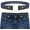 Silver Snap Blue Strap, variant on No Buckle Elastic Belt for Men, Invisible Buckleless Stretch Belt for Men Women