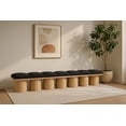 thumbnail image 2 of Meridian Furniture Pavilion Black Boucle Fabric Bench, 2 of 7