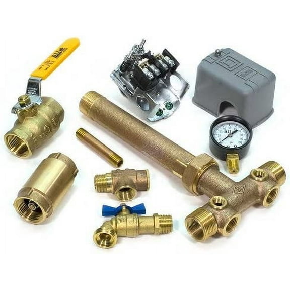 1.25 x 14 Tank Tee Installation Kit w/UNION & VALVES for Water Well Pressure Tank with FSG2 Pressure Switch NO LEAD (FSG2 30/50)