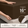 thumbnail image 4 of Lux Decor Queen Sheet Set 6 Piece - Deep Pocket Queen Sheets, Soft Microfiber Bed Sheets Queen, Brown, 4 of 10