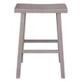 thumbnail image 3 of International Concepts 24" Saddle Seat Counter Height Wood Stool in Washed Gray Taupe, 3 of 7