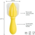 thumbnail image 4 of Tovolo Citrus Reamer with Seed Catcher, White & Yellow – Ergonomic Handheld Juicer for Lemons, Limes, Oranges, BPA-Free, Dishwasher Safe, 4 of 7