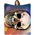 thumbnail image 1 of Digital Printing Tapestry Dead Halloween Skull Decorative Cover Blanket Flannel Blanket, 1 of 1
