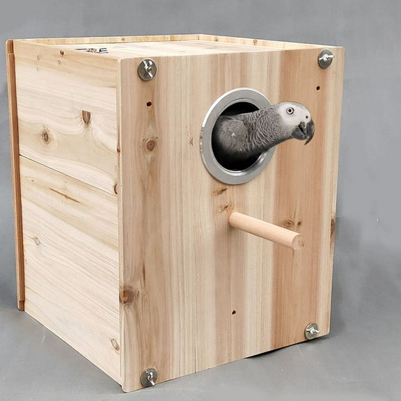 BESTYASH 5PCS Parakeet Nesting Box Ring Birds Breeding Box Anti-bite Silver