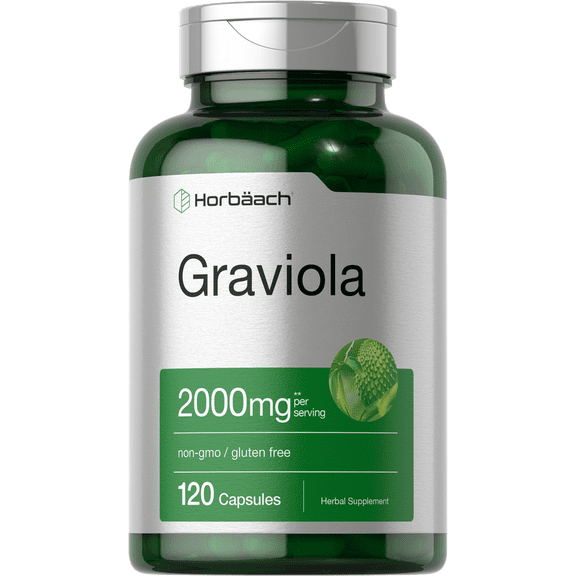 Graviola Capsules | 2000mg | 120 Pills for Men and Women | by Horbaach