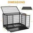 thumbnail image 2 of Boldbone 48/38 inch Heavy Duty Dog Crate for Large Dogs, Folding Dog Kennels and Metal Wire Cages with Leak-Proof Pan, Removable Wire Tray, Removable Wheels, Extra Large XL XXL for Indoor and Outdoor, 2 of 6