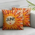 thumbnail image 3 of Summer Decor Pillow Covers Orange Floral Sunflower Hello Sunshine Cushion Cover You Are My Sunshine Farmhouse Sweet Summer time Home Decor PillowcasesFor Sofa Patio Couch(Orange), 3 of 7