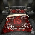 thumbnail image 1 of Couette Ou Duvet Dragon Rouge, Housse de Lit Gothique, Déco de Chambre Musicale, Très Grand,, 1 of 7
