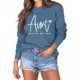 thumbnail image 2 of Gibobby Sudaderas para Mujer Linda sudadera de manga larga para adolescentes y mujer(Azul,XG), 2 of 3