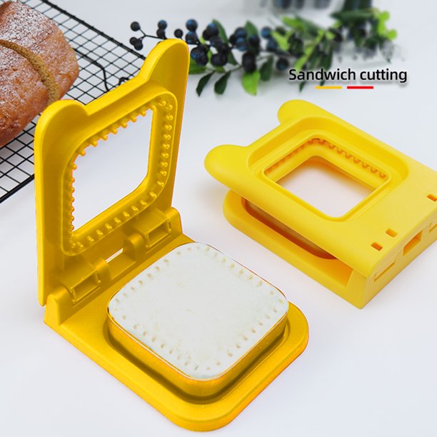 2-Piece Uncrustable Sandwich Maker & Cutter Set - Includes Square & Round Cutters + Mini Spatula, Bento Box Friendly