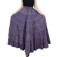thumbnail image 2 of Bimba Women Long Maxi Printed Skirt Elastic Waist Flared Full Skirts, 2 of 7