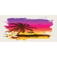 thumbnail image 4 of Luau Piggy Bank, Tropical Retro Sunset Palm Trees Jumping Dolphins on the Beach Scenery Illustration, Ceramic Coin Bank Money Box for Cash Saving, 3.6" X 3.2", Multicolor, by Ambesonne, 4 of 4