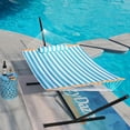 thumbnail image 2 of Prime Garden Double 2-Person Hammock with Pillow, Blue and White Stripes, 2 of 8
