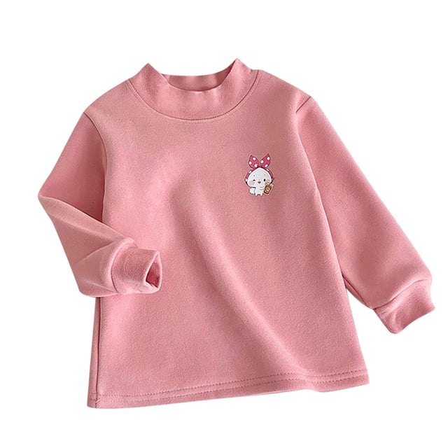 QIPOPIQ Chandail à Col Rond pour Fille Taille 1-8 Ans Vêtements d'Automne pour Enfants en Liquidation