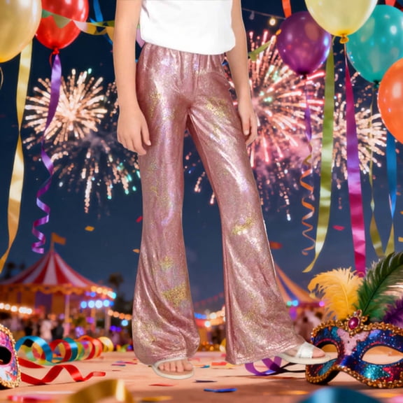 Red Pants for Boys Sequin Pants Dance Pants Mardi Gras Boys Athletic Pants Size 9-10 Years