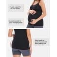 thumbnail image 2 of HOFISH Women's Breast Feeding Tops,Maternity Nursing Cami with Build in Shelf Bra 3Pack Black X-Large, 2 of 7
