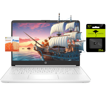 HP Laptop 14" HD  Light-Weight, Newest Intel Quad-Core Laptops Computers, 8GB RAM, 192GB Storage(64GB eMMC 128GB SD Card), WiFi, Bluetooth 5, USB Type-A&C, Webcam, Win11, 1 Year Office 365