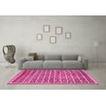 thumbnail image 3 of Ahgly Company Indoor Round Oriental Pink Modern Area Rugs, 4' Round, 3 of 4