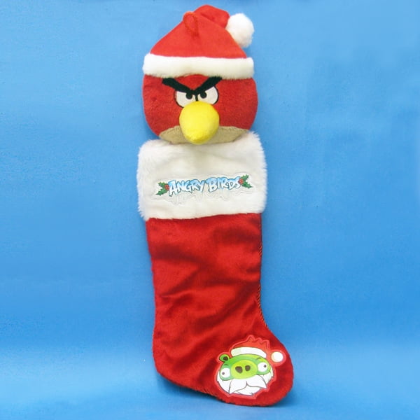 23 Red And White Angry Bird Plush Head Christmas Stocking Walmart Com Walmart Com