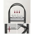 thumbnail image 5 of 5-Tier Shelf, Tempered Glass Shelving Unit, Arched Design for Living Room Bedroom, Gray, 5 of 6