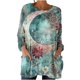 thumbnail image 3 of TaTaai Women’s Casual Round Neck Print Long Sleeve Blouse With Pockets Loose Fit Patterned T Shirts Soft Polyester Daily Holiday Travel Top Gift, 3 of 7