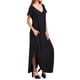 thumbnail image 2 of Vestido largo holgado con cuello en V y bolsillo para mujer, 2 of 4