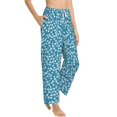 thumbnail image 2 of Uemuo Beautiful Floral Pattern Women's Wide Leg Palazzo Lounge Pants with Pockets Light Weight Loose Comfy Casual Pajama Pants-Medium, 2 of 9