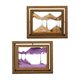 thumbnail image 1 of 2 Piezas de Arte de Arena , Cuadro de Pintura de Arena Que Fluye, Adorno de Reloj de Arena, Diseño de Escena de Arena Movediza, Accesorio , marrón y violeta Soledad Imagen de arena en movimiento, 1 of 10
